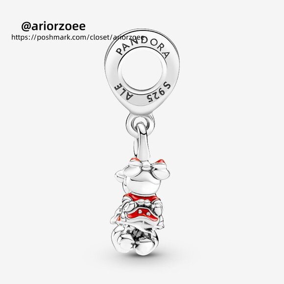 Pandora Disney Mickey Mouse & Minnie Mouse Kissing Dangle Charm - Picture 3 of 6
